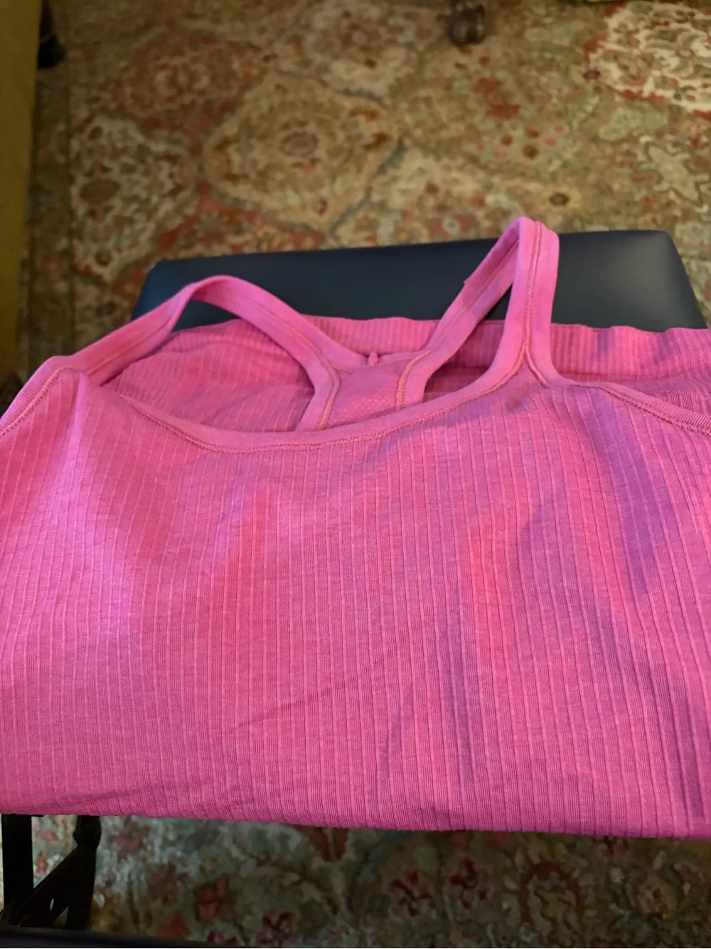 lululemon athletica ebb to street Pink Ribbed Tank Top